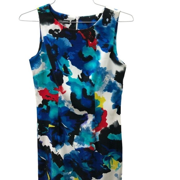 MARIO SERRANI ITALY PRINTED SHEATH DRESS SIZE 2‎ - Picture 3 of 5